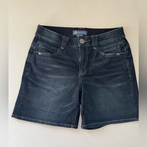 Democracy Women's Black/Dark Wash Denim Shorts